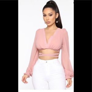 Tell Me Your Sign Top (Mauve) XL (NEW)